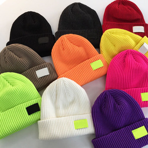 Unisex Solid Color Acrylic Beanie Hat 56-58CM Casual <b>Winter</b> <b>Cap</b> Hand Knitted for Adults - Product Image 6