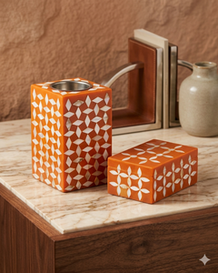 Quemador de incienso Bakhoor con incrustaciones de hueso de madreperla, quemador de madera de agar hecho a mano con aromas de bergamota de jengibre, cajas empaquetadas para uso doméstico - Product Image 1