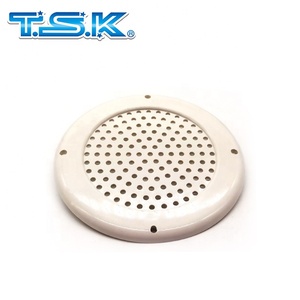 T.S.K Plastic White Circular Perforated Speaker Cover for <b>Amusement</b>/Vending <b>Machines</b> 4 Inch Speaker Grille - Product Image 1