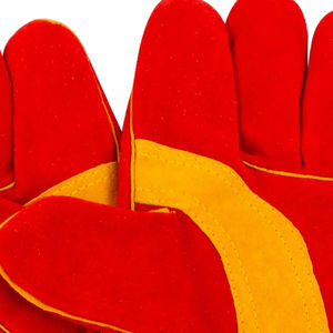 Guantes de Trabajo de Seguridad Hechos en Pakistán, Transpirables, de Cuero con Forro de Algodón, Puño Reforzado, Antideslizantes para Soldadura - Product Image 3