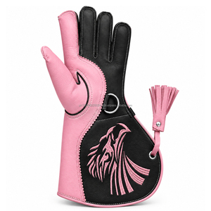 Guantes de Cetrería Duraderos de Cuero Genuino de Vaca, con Puño Largo, para Manipulación de Halcónes, Deportivos, Reforzados, Protectores, Impermeables - Product Image 4