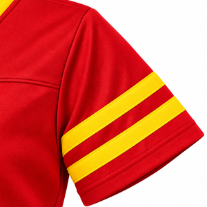 Camisetas Deportivas de Fútbol para Mujer PDK con Cuello en V, Diseño Decorativo en el Pecho y Mangas Cortas a Rayas - Product Image 5