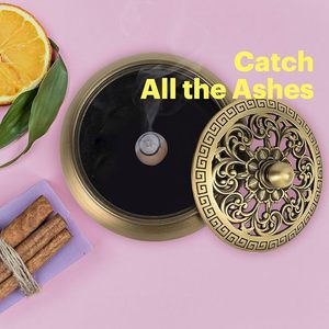 Handcrafted Brass <b>Incense</b> Burner Holder Natural Durable Indian Aromatherapy Ash Catcher Decorative <b>Incense</b> Stick Burner - Product Image 5