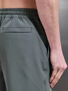 Shorts de Baño para Hombre de Color Sólido con Bolsillos, Cierre con Cordón, Secado Rápido, Tejido de Poliéster, Shorts Casuales de Playa - Product Image 5
