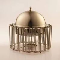 Chauffe-Plat en Acier Inoxydable Style Marocain pour Buffet, Réchaud de Service pour Traiteur, Hôtel, Restaurant, Banquet 33cm