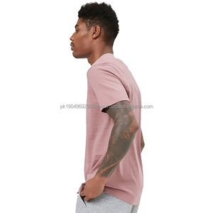 T-shirts pour hommes en coton 100% lourd sur mesure, de haute qualité, col rond, surdimensionné, épaules tombantes, blanc uni, impression numérique - Product Image 2
