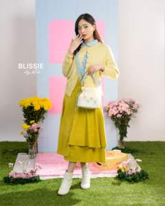 Bolso de Mano Tipo Cubo Mini para Mujer, con Cierre, Correa Ajustable, Diseño Arrugado Premium, para Compras y Uso al Aire Libre - Azul - Product Image 3