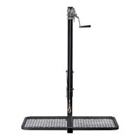 Système de levage de gibier avec treuil électrique, capacité de charge 300 Lbs, plateforme, récepteur 2 pouces, rotation 360 degrés, attache pour treuil