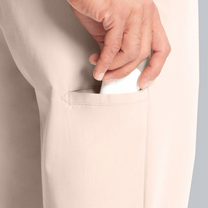 Ensemble de blouses et pantalons de sport Tropic Edge imprimés blancs avec fermeture éclair, tenue médicale unisexe en polyester anti-grippes pour professionnels de la santé - Product Image 4