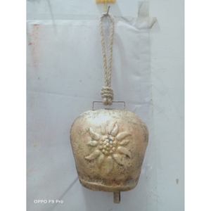 Antique Copper Christmas Hanging <b>Cow</b> <b>Bell</b> With Handcrafted Butterfly Flower Etching Rustic Windchime Metal <b>Bell</b> Ornament Sale - Product Image 6