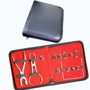 <b>Professional</b> Manual Dental Rubber Dam Clamp Kit CE Certified Knurled Grip 5-Jaw Positions <b>Light</b> Weight By Grip Surgical - Product Image 1