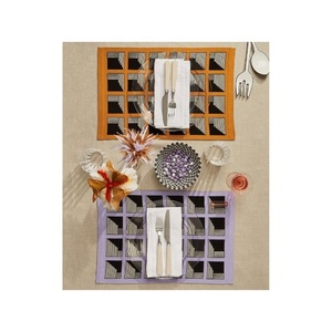 Heat-resistant Pack of 4pcs Placemat Dining Table Mat Embroidered Painting Style Washable 45x30cm <b>Rectangle</b> Desk Top Decorative - Product Image 3