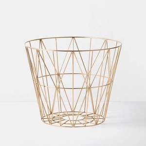 Cesta de alambre de metal, lavandería, almacenamiento de cocina, cesta de frutas multifunción al por mayor almacenamiento de alambre barato cesta de cocina de acero metálico - Product Image 1