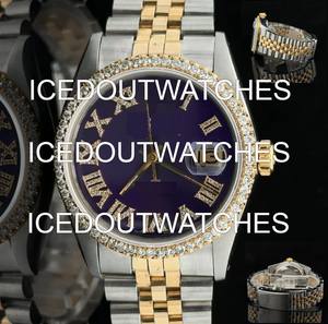 Reloj Mecánico para Hombre, Caja de Acero Inoxidable, Esfera de Cristal Azul, Correa de Moissanita, Caja Redonda, Resistente al Agua 10 Bar, Cierre de Pulsera - Product Image 2