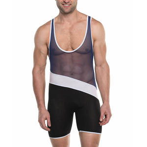 Combinaison de lutte unisexe pour adulte, coupe haute, 100 % polyester respirant, séchage rapide, légère, pour l'entraînement de performance - Product Image 1