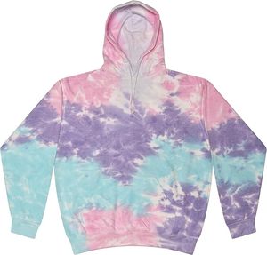 Sweat-shirt à capuche pour homme en coton 100% avec personnalisation des couleurs pastel, style tie-dye, marque privée - Product Image 2