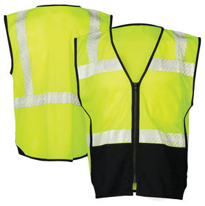 Chaleco de Seguridad Amarillo de Alta Visibilidad con Cinta Reflectante, Tejido de Malla Transpirable para Mantenimiento de Carreteras y Tráfico, Chaleco para Hombre - Product Image 1