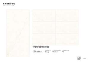 Carreaux de porcelaine brillants, élégants et de qualité supérieure, format 600x1200, grand format, pour la décoration intérieure - Product Image 3