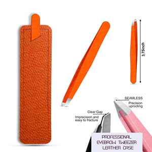 Diseño único y color, producto duradero, pinzas para desplumar cejas con logotipo personalizado, Punta inclinada, herramienta de maquillaje más vendida - Product Image 1