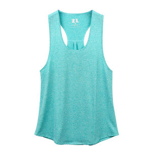 Camiseta sin mangas barata para mujer, cuello en U, algodón y spandex, para gimnasio y entrenamiento. - Product Image 1
