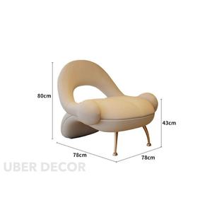 Silla Amaera Luxe Accent, diseño único de lujo moderno para dormitorio o sala de estar - Product Image 1