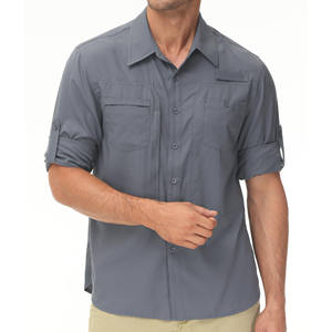 เสื้อเชิ้ตเดินป่าสำหรับผู้ชาย แบบ OEM แห้งเร็ว เหมาะสำหรับใส่เที่ยวฤดูร้อน ตกปลา เดินป่า และท่องเที่ยว - Product Image 3