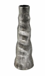 Offre Spéciale grand vase à fleurs cylindrique en métal aluminium argenté décoration de table artisanale pour mariages vase de sol mariage - Product Image 3
