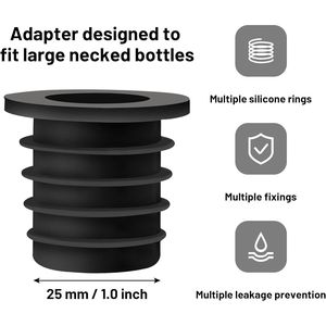 Adaptadores para botellas con cuello de 1 pulgada/25 mm, vertedores de licor y aceite de oliva, convierte boquillas de tamaño regular, tapas y cierres de botellas. Categoría de producto. - Product Image 2