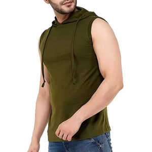 Men Athletic Sleeveless Hooded Sweatshirt Gym <b>Workout</b> <b>Hoodie</b> Breathable Quick Dry Fitness Sports Wear for Training Running - Product Image 6