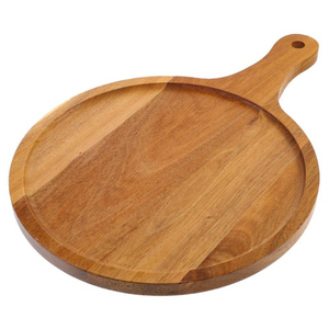 Plateau à pizza en bois artisanal avec poignée, planche à découper pour cuisine, maison, café, restaurants, prix bas - Product Image 2