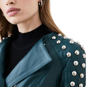 Abrigo Largo de Cuero Genuino para Mujer, Cuello Camisero, Doble Botonadura, Manga Larga, Estilo Elegante, Color Sólido, Ropa de Otoño - Product Image 4
