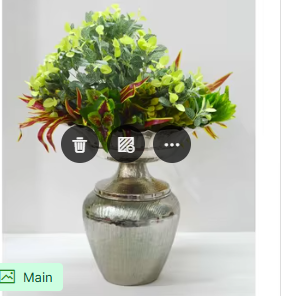 Jarrón de Flores de Aluminio Plateado Hecho a Mano, Florero de Metal Martillado de Lujo para Centro de Mesa de Boda y Decoración Moderna de Mesa de Salón - Product Image 4