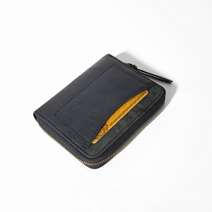 [Meilleur classement] Portefeuille vertical à fermeture éclair unisexe en cuir véritable tanné végétal Castello de qualité supérieure, fait main - Product Image 4