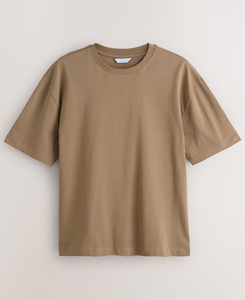 เสื้อยืดคอกลมแขนสั้นทรงปกติสำหรับผู้ชาย ผ้าถักนิตติ้ง 100% ผ้าฝ้าย ป้องกันการยับ - Product Image 3