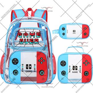 Clear Transparent <b>Backpack</b> Set <b>Waterproof</b> PVC <b>School</b> <b>Backpack</b> with Lunch Bag and Pencil Case Travel Book Bag Custom - Product Image 5