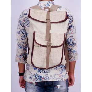 Mochila de viaje de alta calidad, lujo retro vintage, gran capacidad, ligera, nueva, de lona de algodón con cierre de hebilla y cremallera. - Product Image 4