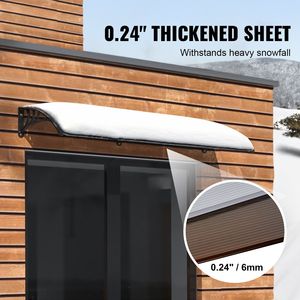 80 \ "X 40 \" UPF 50 + finestra in policarbonato tenda porta ingresso esterno sporgenza anteriore sole otturatore UV pioggia neve - Product Image 4