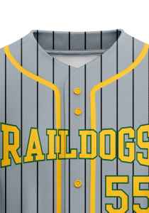 Camiseta de Béisbol con Estampado Digital Personalizado, Último Diseño, Diseña Tu Propio Uniforme de Equipo con Botones, Tejido Transpirable de Secado Rápido - Product Image 6