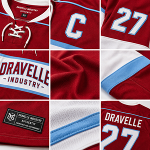 Maillot de hockey sur glace haut de gamme personnalisé pour équipe, en tissu maille respirant, broderie sergé, uniforme de hockey professionnel pour homme - Product Image 6