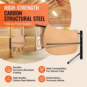 Support mural pour selles de cheval à trois niveaux, 30,9 x 29,9 x 5,5 po, gain de place, accessoire pour écurie, lot de 2 - Product Image 2