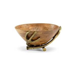 Nouveau design de bol en métal et en bois pour salade et dessert, nouvelle arrivée, qualité export au meilleur prix par Craftera Exports - Product Image 3