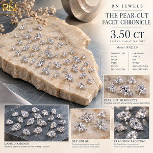 เพชรเม็ดเดี่ยวทรงลูกแพร์ 3.50 กะรัต ผลิตในห้องปฏิบัติการ สี DEF |   การเจียระไนที่ยอดเยี่ยม ระดับความใส VVS2 VS1 พร้อมการเจียระไนที่แม่นยำและเปล่งประกาย - Product Image 5