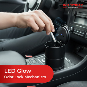 ROADPOWER (RP-ASH-10) Multifunction <b>Car</b> Ashtray With <b>LED</b> <b>Light</b> Smokeless And Odor Reducing Compatible Cup Holder - Product Image 4