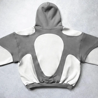 Fabricant sur mesure – Nouvelle collection streetwear hiver – Sweat à capuche zippé 100 % coton, coupe oversize, écologique, respirant, avec lettres appliquées, couleur unie