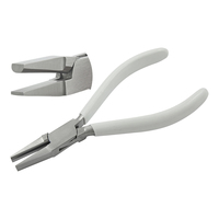 Alicates de punta plana de acero inoxidable de alta resistencia de 160 mm con mangos de PVC, mordazas lisas, para crimpado, pelacables, fabricación de joyas, pesca, OEM