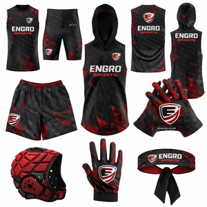 Tenue de football de compression 7v7 pour jeunes et hommes, ensemble de maillots de jeu personnalisés 7v7, uniformes de football 7v7 personnalisés - Product Image 1