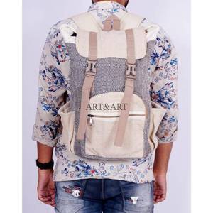Sac à dos léger et élégant de style tibétain vintage unisexe pour le camping et la natation, avec motif unique et poignée détachable, en matière organique - Product Image 5