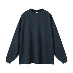 เสื้อสเวตเชิ้ตคอกลมทรงโอเวอร์ไซส์สำหรับผู้ชายและผู้หญิง ผ้าคอตตอน 100% ล้างสีแบบแอซิดวอช สำหรับฤดูใบไม้ผลิ รับสกรีนโลโก้ตามแบบ OEM ODM - Product Image 3