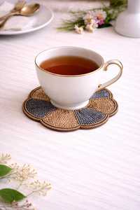 Cherry Design Floral Eco-Friendly Polyester/Cotton Coaster Set for Home & Hotel Use <b>Coffee</b> <b>Table</b> Decor Wholesale Price - Product Image 1