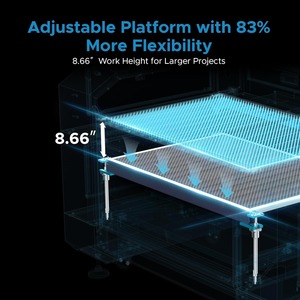 100W CO2 Laser <b>Engraver</b> & Cutter – 40"x24" Workspace, 1,000mm/s Speed, Autofocus, 2-Way Pass, Air , for Wood - Product Image 4